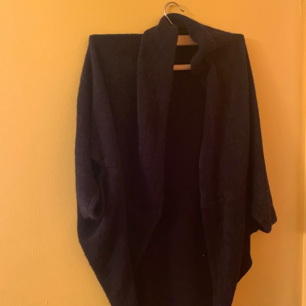 Black Shawl Shrug Sweater Cardigan